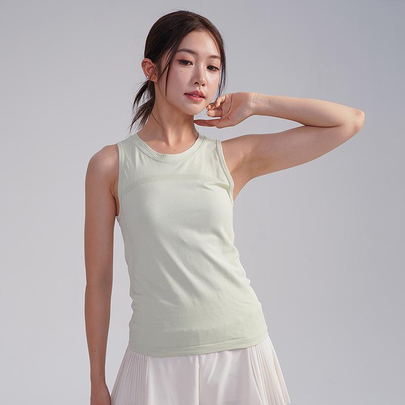 Sporty Girl Quick-Dry Elastic Yoga Vest - Slimming Sleeveless Training Top