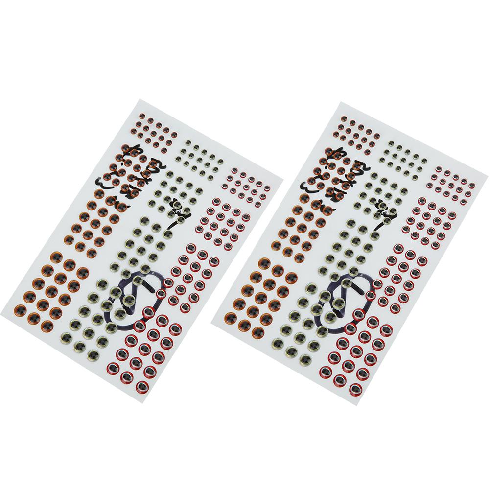 2 Sheets Three Dimensional Artificial Simulation Lure Bait Fish Eyes Set DIY Sticker