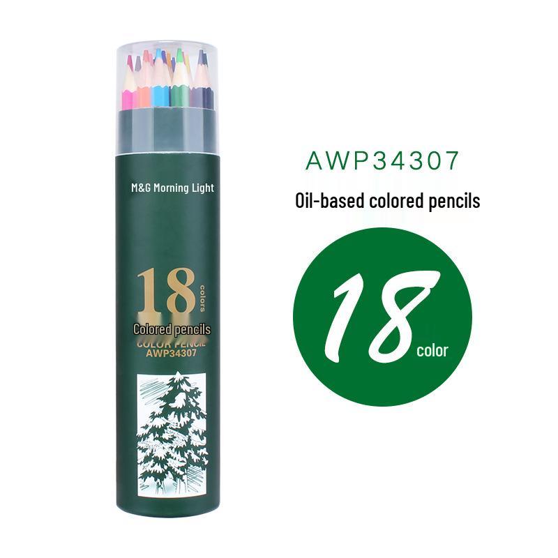 Chen MG 48/24-Color Oil-Based, Water-Soluble Colored Pencils with Watercolor Brush for Beginner Painters
