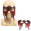 Half-Face Bat Mask for Halloween Dance Party PVC