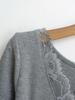 Spicy Girl V-Neck Lace Long Sleeve Slim Top - Women's Spring 2025