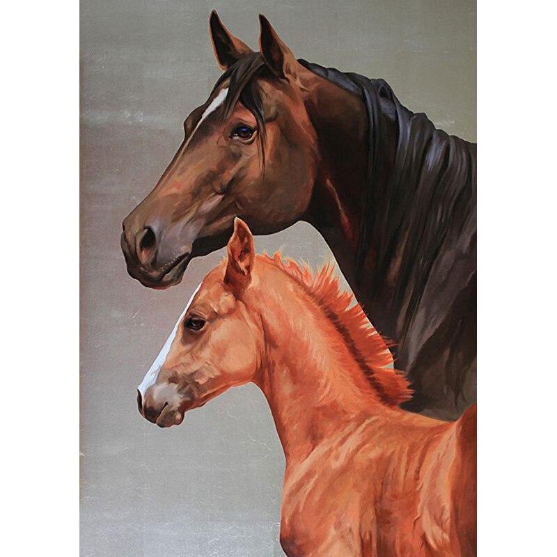 5D DIY Diamantmålning Hästlöpande Diamantbroderi Strassdekorationer för hemmet