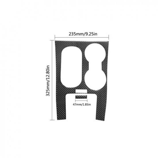 2Pcs Carbon Fiber Automatic Gear Shift Frame Cover Trim For Ford Explorer 08-10