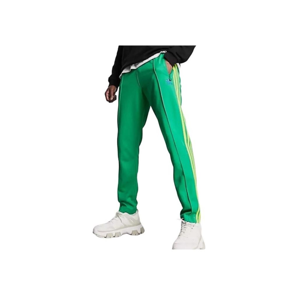adidas Beckenbauer Track Pants Team Green/Team Yellow/Bold Blue Men Streetwear HK7404