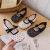 Women's 2026 Spring French Polka Dot Mesh Mary Jane Flats for Children