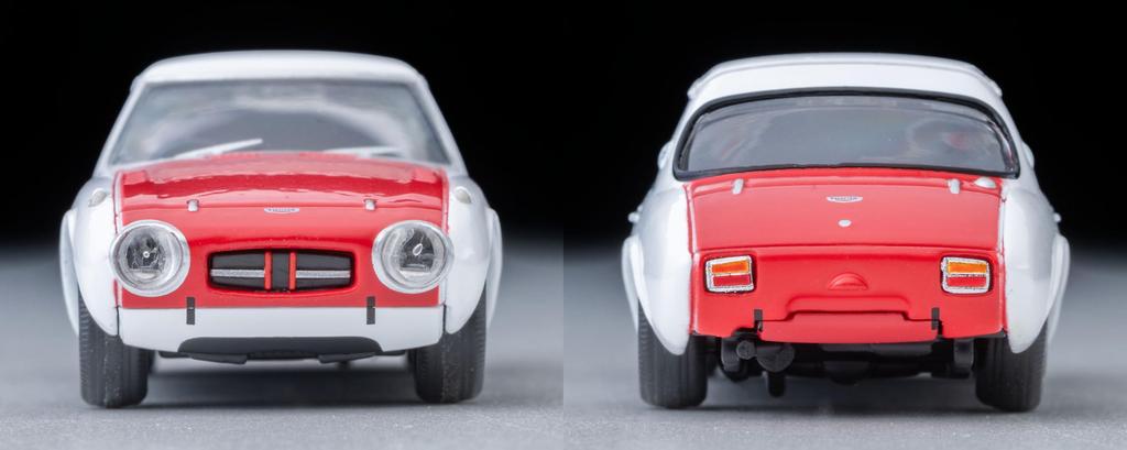 TOMYTEC Tomica Limited Vintage Scale Toyota Sports 800 Custom Color 1965 Finished 336044 1/64 LV-215a Specification, White/Red, Model, Model,