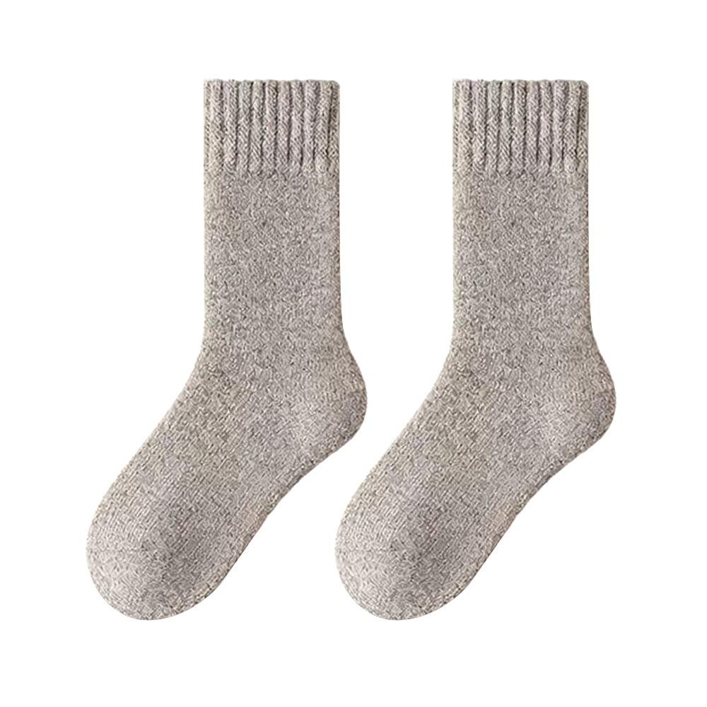 

Polyester Cotton Winter Warmer Thicken Sock Medium Tube Sock Seamless Cashmere Snow Socks Thermal Wool Keep Warm Tool For Man One Size сірий