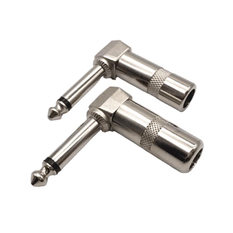 Rechtwinklige Gitarrenkabel 1/4" Stecker 6,35mm Stecker Männlich 1/4 Zoll Stereo-Stecker