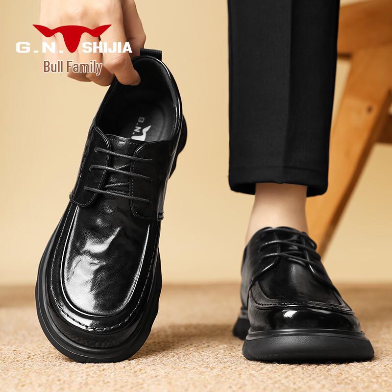 Men s Casual Derby Leather Shoes 39 чёрный