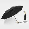Creative Duck Head Umbrella: Stylish Black with Wooden Handle, Sun Protection, Dual-Purpose for Rain or Shine.
