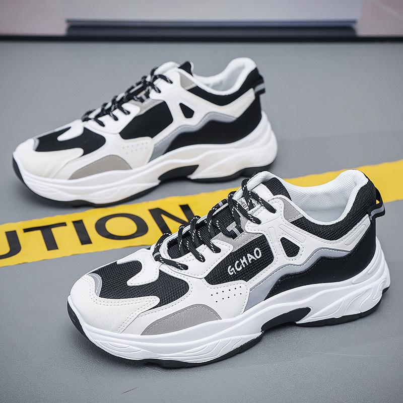 Autumn Breathable 2025 New Trend Versatile Student Mesh Casual Sports Shoes Little White Board Shoes Dad Men's Shoes Trend