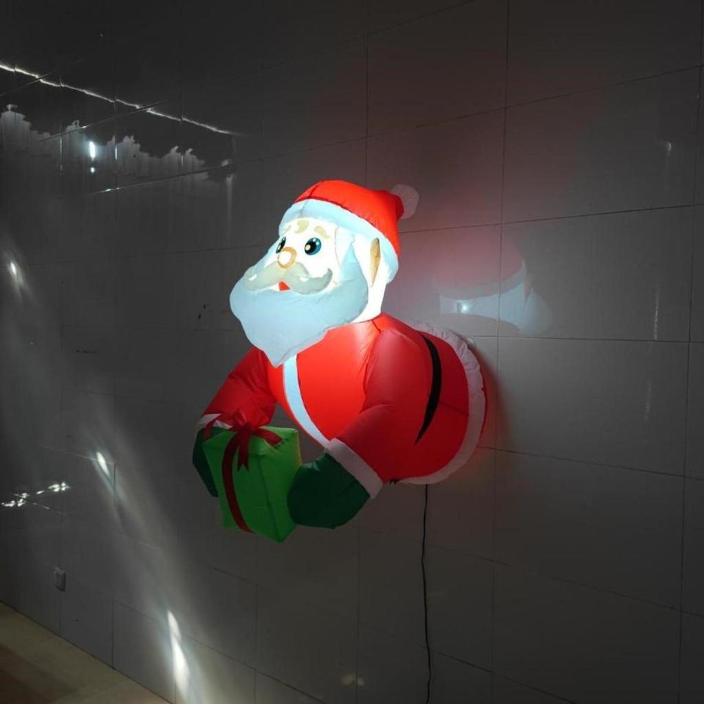Christmas Santa Claus Built in LED Lean Out from Window Props Air Blow Funny Scene Layout Festivals