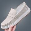 Fashion BritainStyle White Leather Men Casual Shoes New Slip-on Men Shoes Male Loafers Soft Flats Lightweight Moccasins for Man