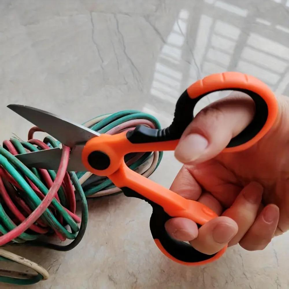 Professional Electrician Scissors High Carbon Steel Wire Cut Tool for Fabric Paper Cable Fishing
