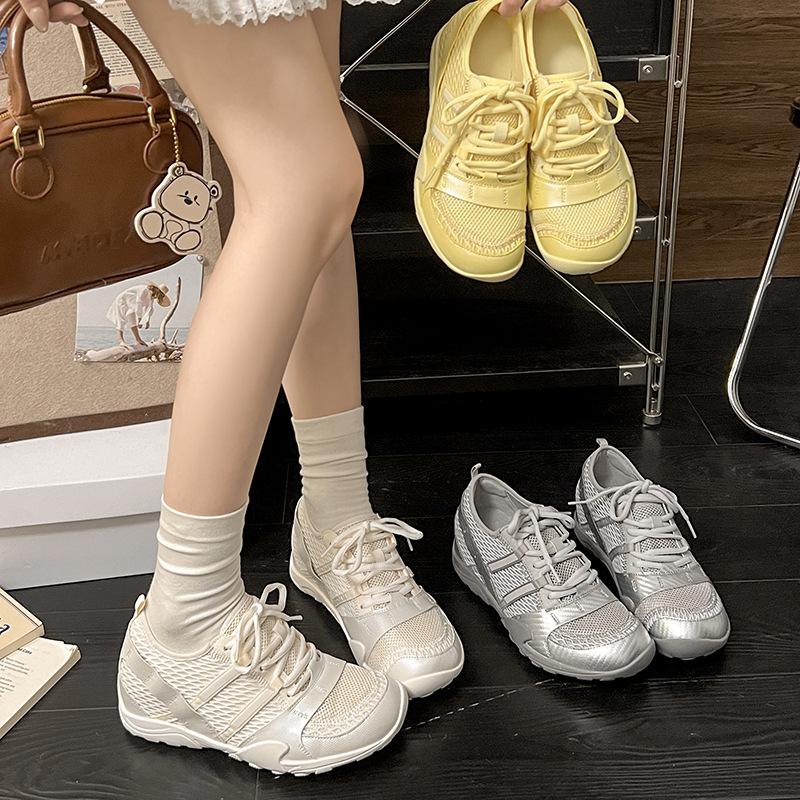 Spot heightening German training shoes women's 2025 new summer mesh breathable thick-soled versatile small casual sports shoes