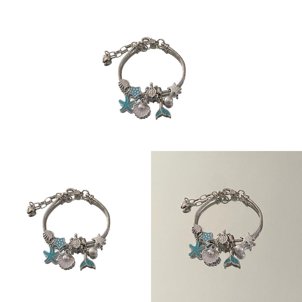 Ozean-Stil Perlenarmband mit Seestern- und Schildkröten-Anhängern für Unisex-Reisegeschenk