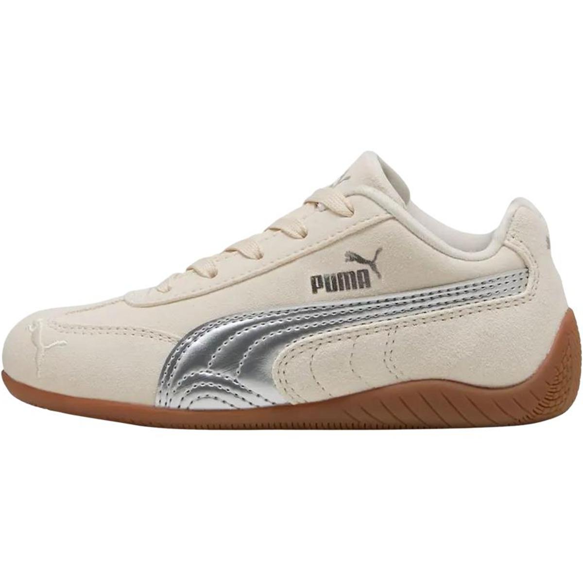 Puma Speedcat Little Kid Metallic Pack - Белый Серебристый Детские Кроссовки Кремовый 404114-01 35
