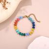 Women Colorful Natural Stone Beaded Bracelet Dopamine Summer Versatile Hand Jewelry