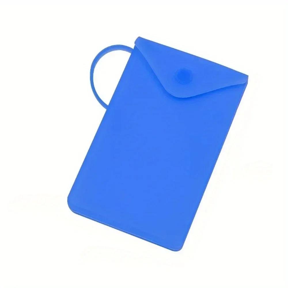 New Portable Silicone Mini Mask bag Face Mask Covering Holder Storage Box Reusable Dustproof Face Mask Storage Case Container синий