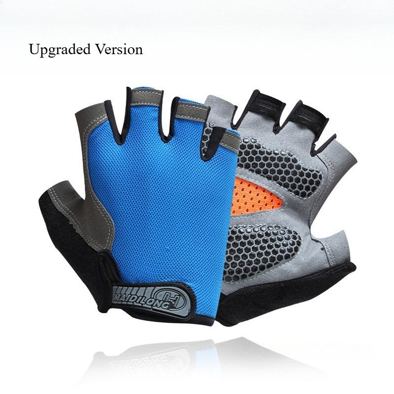 Bicycle Riding Gloves Half Finger Anti Slip Dew Proof Directional Asian Sports Outdoor Fitness Mountain Climbing Fishing