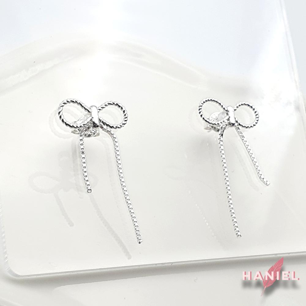 

Сережки-підвіски зі срібла 925 проби – Haniel Korea – Ланцюжок-стрічка, Легкі, Мінімалістичні FREE срібний