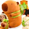 Capybara Plüschtier Schildkröten-Rucksack Capybara Puppe Kissen Meerschweinchen Puppe Geschenk Stoffpuppe