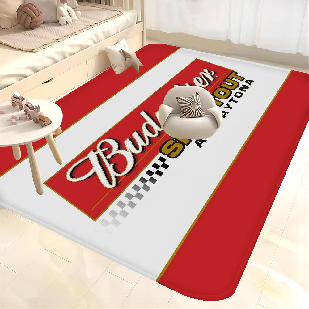 King Of Beer B-Budweiser Floor Mat INS Style Soft Bedroom Floor House Laundry Room Mat Anti-skid Household Carpets