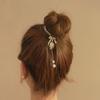 1PC Tulip Rhinestone Fringed Hairpin Women's High-end Temperament Simple Hair Accessories Back of The Head Ponytail Niche Hairpin Headdress
