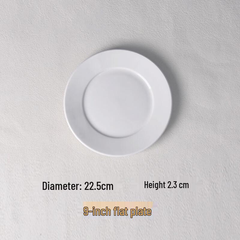 Zhi Shi Commercial White Ceramic Western Dinner Plates