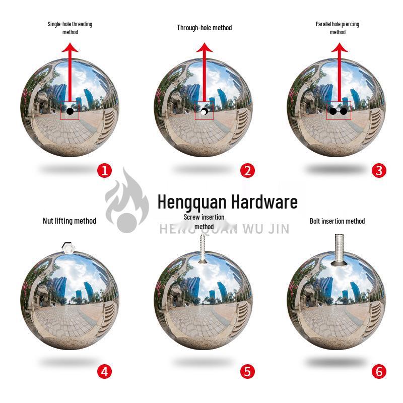Reflective Silver Stainless Steel Decorative Mirror Ball Ornament