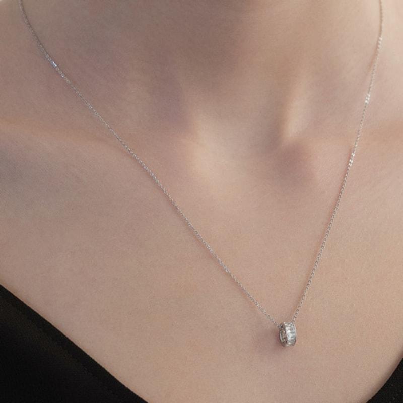 Tatiana (925 Silver) Glint Birthstone Ring Necklace NZ2464