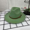 French Top Hat Men's Autumn and Winter Big Edge Hat Back Edge Felt Hat Panama Flat Edge Jazz Hat British Hat Wool Hat