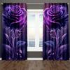 2 Pcs Teardrop rose print curtains,suitable for bedroom,living room kitchen decoration,home decoration,window decoration