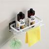 MDNG Punch-Free Corner Bathroom Storage Shelf