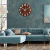 Wood Grain Luminous Wall Clock Fashion Quartz Wall Clock Silent Digital Clock  Wall Decor