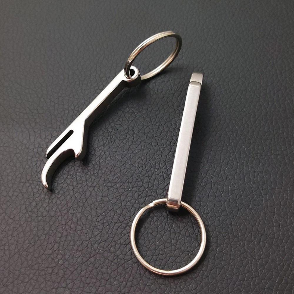 3Pcs/Set Portable Stainless Steel Beer Bottle Opener Keychain for Men Mini Metal Bottle Can Opener Kitchen Gadgets Keyring