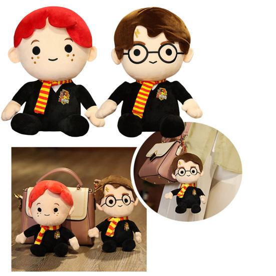 Harry-Potter Plush Toy Full Filling Cozy Touch Soft Cute Cartoon Doll Hugging Cushion Sofa Ornament Creative Magician Plush Figure Kids