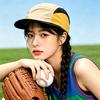 Spring And Summer Niche Personalized Embroidery Letter Quick-Drying Baseball Cap For Men And Women, Breathable Short Flat-Brimmed Color Matching Cap
