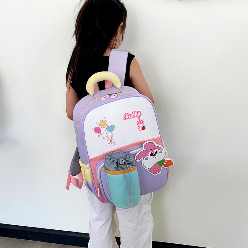 Rabbit Cartoon Dinosaur Unisex Children School Backpack For Education Early