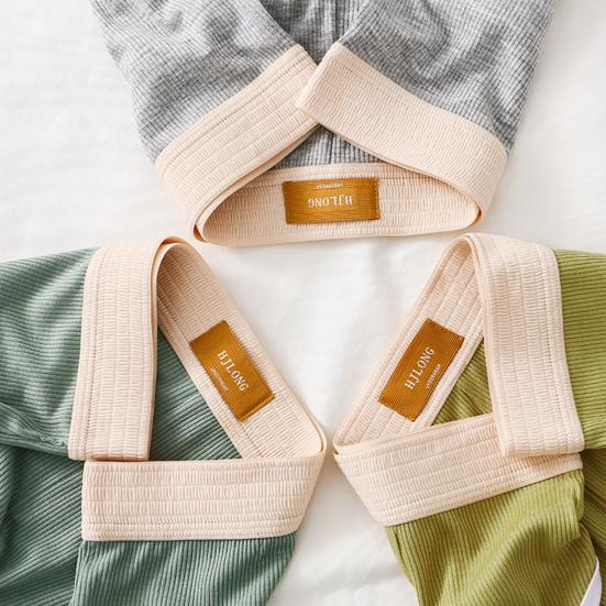 Herren-Slips, mittelhoher Schnitt, elastischer Bund, Patchwork-Farbe, gerippte Höschen, U-konvexe Dreieck-Unterwäsche für den Alltag