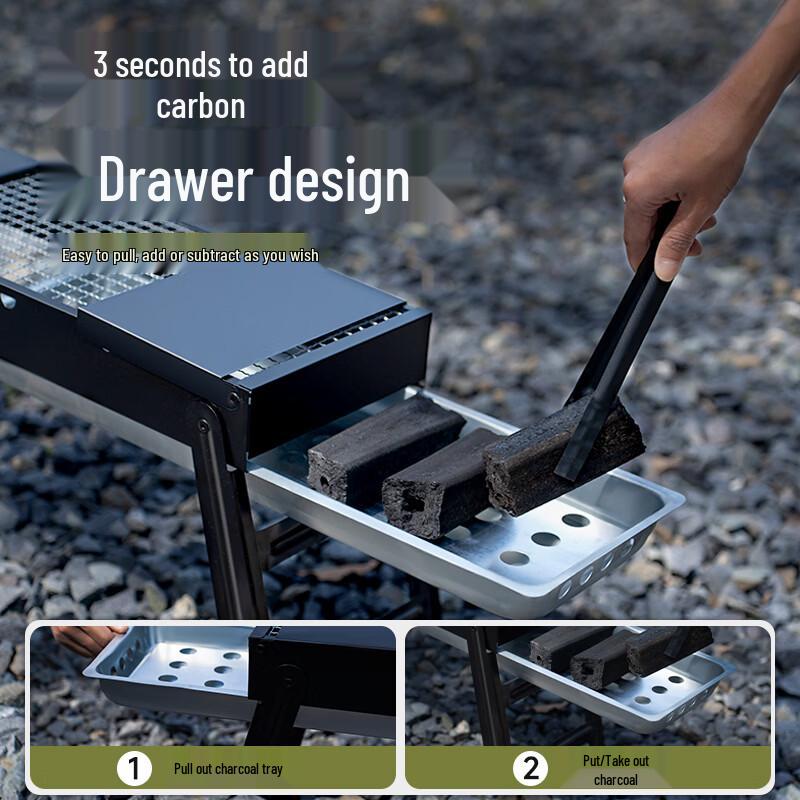 SMVP Folding Stainless Steel BBQ Grill