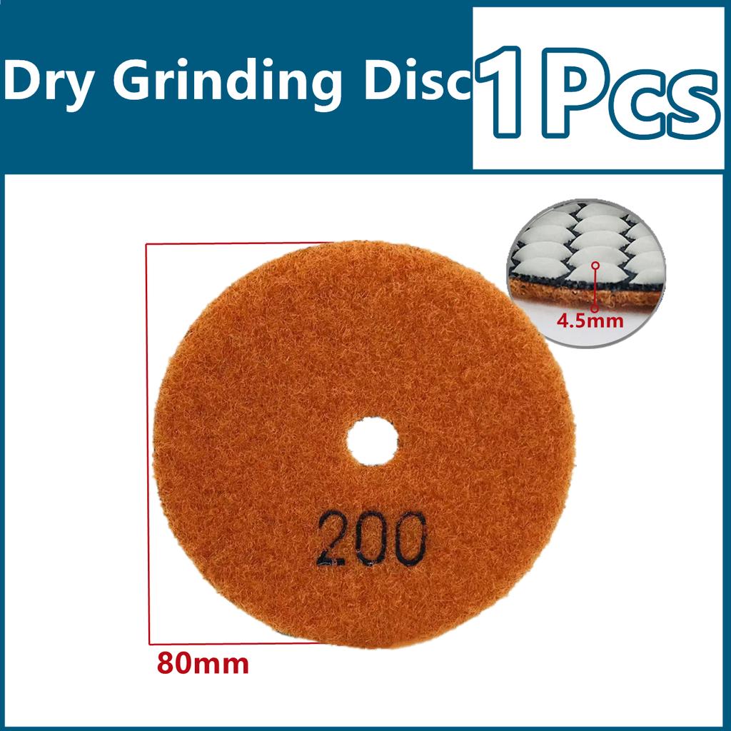 1PCS 80mm Dry Polishing Pad Sharp Flexible Diamond Polishing Pads For Granite Marble Stone Concrete  Dry  grinding disc