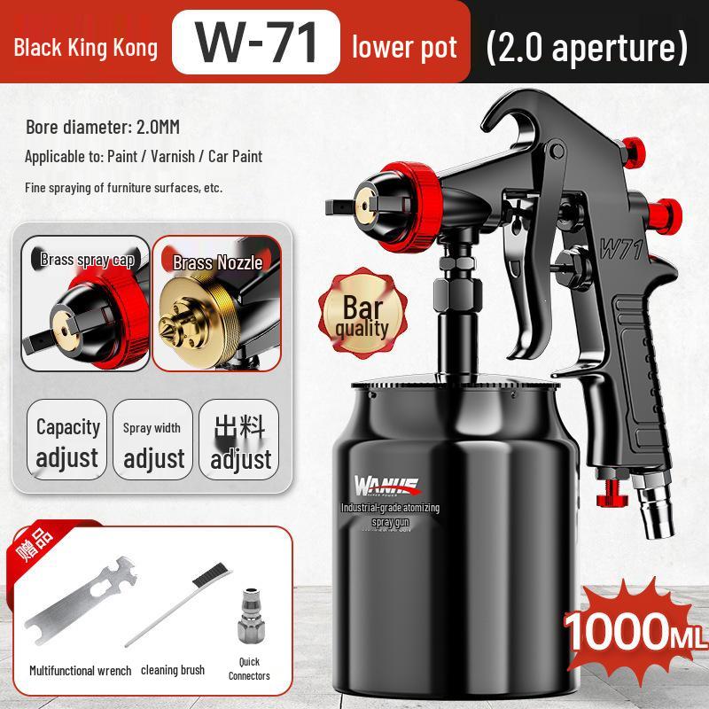 Wanhe Pneumatic Paint Spray Gun for Latex Paint and Auto Air Pump