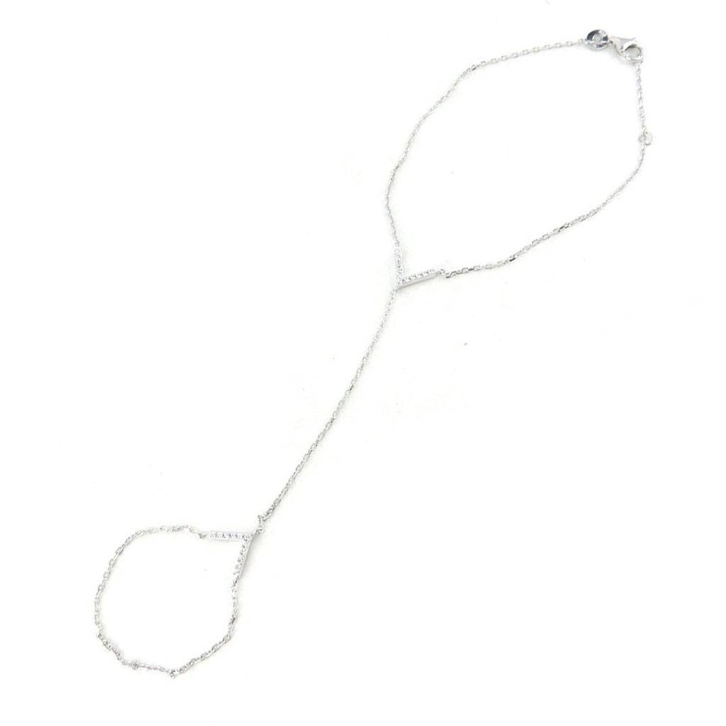 Les Trésors De Lily [M9935] - Silver Ring Bracelet 'Sissi' Silver White (rhodium-plated) - 4 Mm