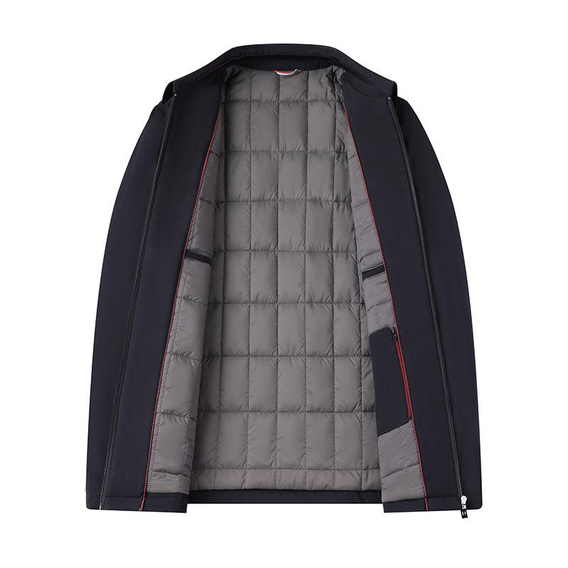 

Новый стиль мужской деловой хлопковой куртки на пуговицах для мужчин среднего и пожилого возраста, зимняя хлопковая куртка для папы, мужская утепленная 4XL