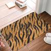 Siberian Tiger Fur Pattern Doormat, Realistic Wild Animal Print Anti-Slip Mat for Kitchen Bathroom Living Room Entrance Floor