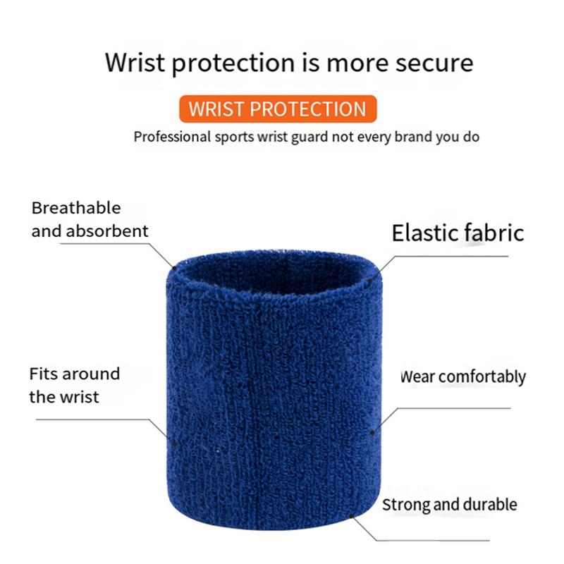 A23I-1 Pairs Wrist Sweatband Sports Wristband Sweatband Wrist Sweat Band/Brace Elastic Wristband For Men Women Tennis Durable Ye