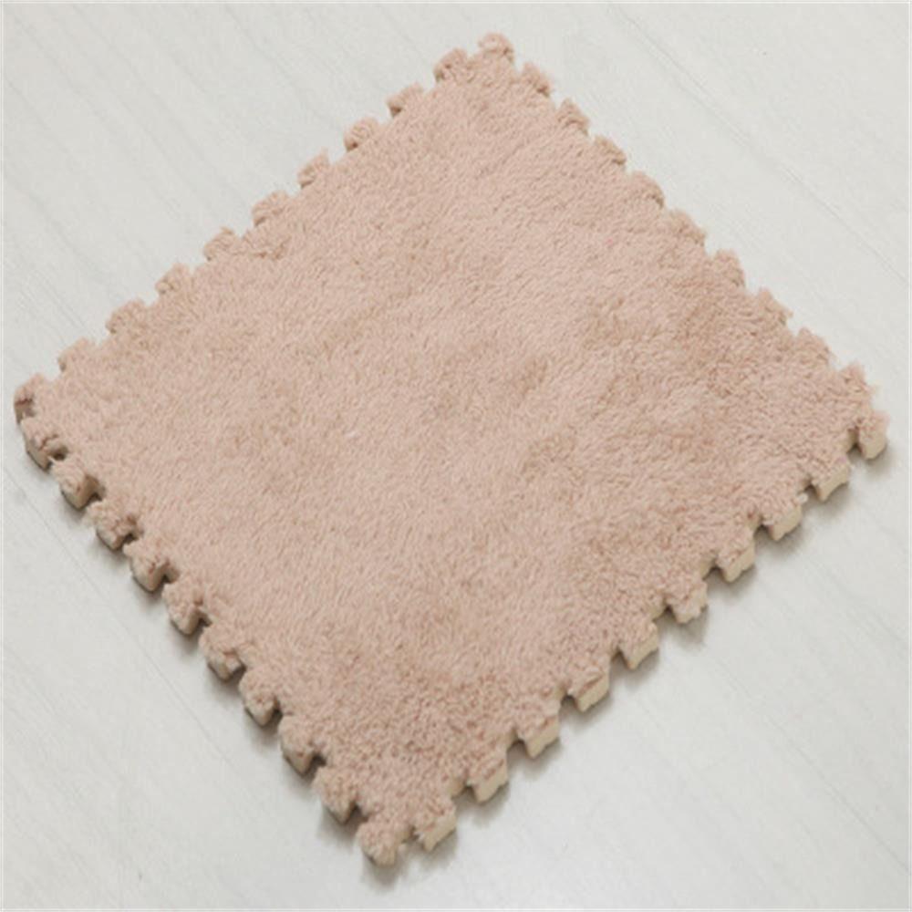 Easy To Clean Fluffy Floor Carpet Mat Square Soft Puzzle Foam Carpet Tiles Anti-Slip Playmat Thickened Plush Foam Living Room