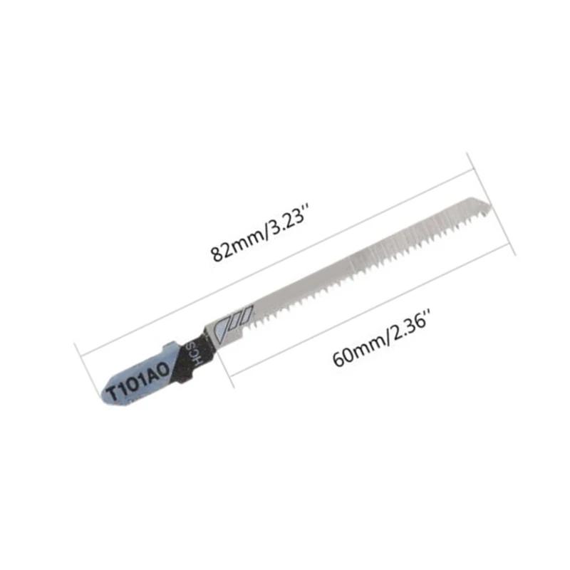 5pcs Saw Blades T101AO HCS Steel T-Shank Jigsaw Blades High Carbon Steel Curve Cutting Tool For Wood Plastic