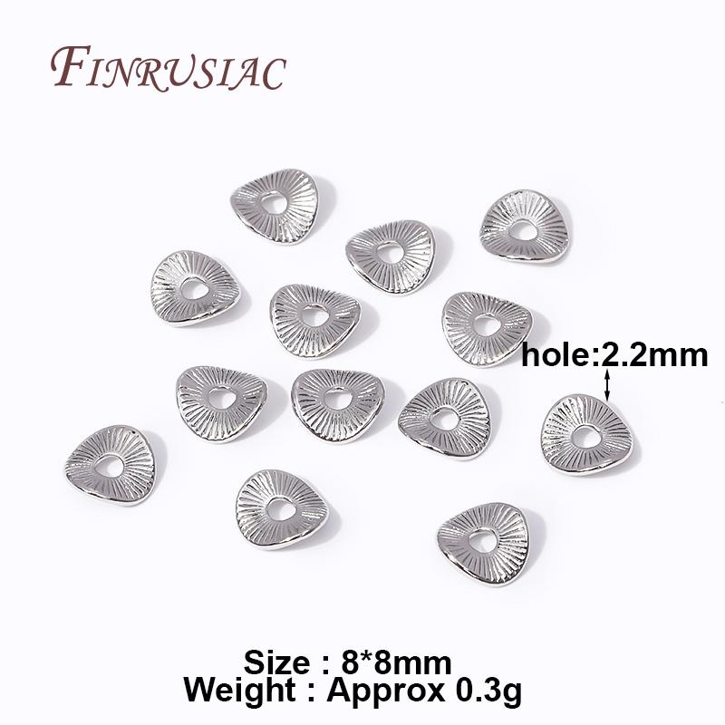 

18K Gold Plated Brass Round Curved Brushed Disks Spacer Beads Jewelry Making Supplies DIY Necklace Bracelets Accessories 4 Pieces